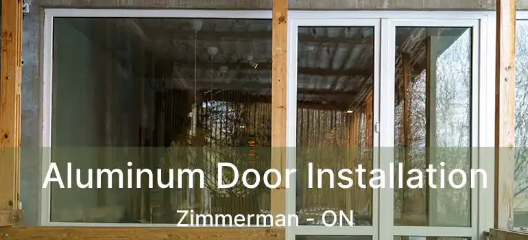  Aluminum Door Installation Zimmerman - ON