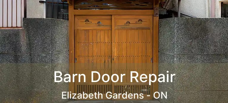  Barn Door Repair Elizabeth Gardens - ON