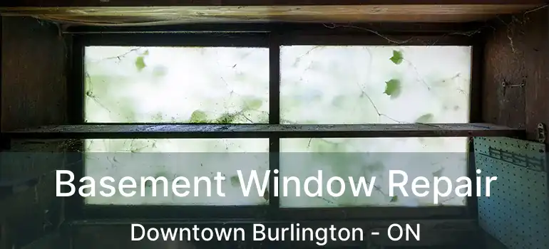 Basement Window Repair Downtown Burlington - ON