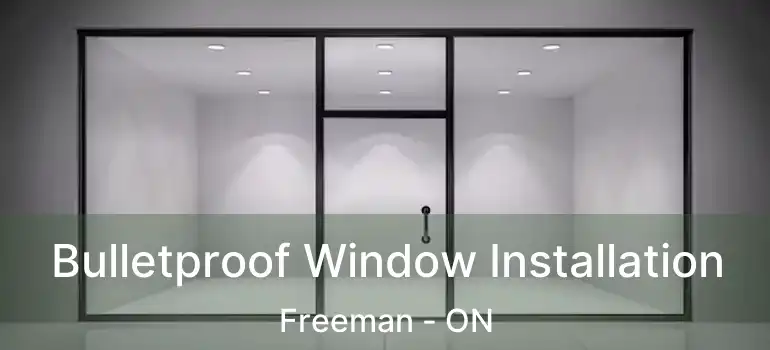  Bulletproof Window Installation Freeman - ON