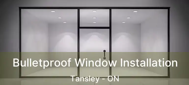  Bulletproof Window Installation Tansley - ON