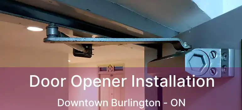  Door Opener Installation Downtown Burlington - ON