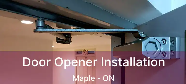  Door Opener Installation Maple - ON