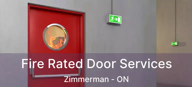  Fire Rated Door Services Zimmerman - ON