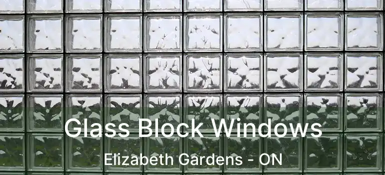  Glass Block Windows Elizabeth Gardens - ON