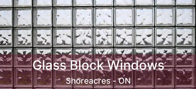  Glass Block Windows Shoreacres - ON