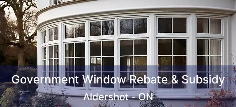  Government Window Rebate & Subsidy Aldershot - ON