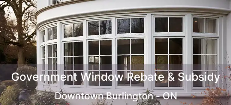  Government Window Rebate & Subsidy Downtown Burlington - ON