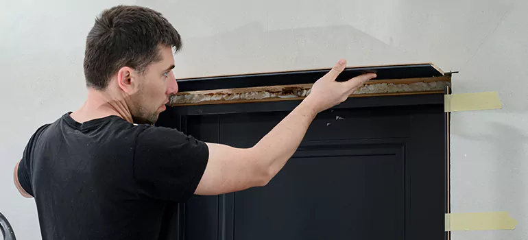 Wood Door Hole Repair in Burlington, ON