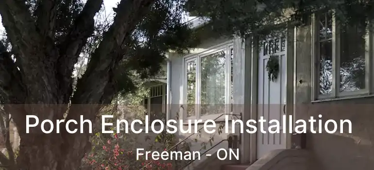  Porch Enclosure Installation Freeman - ON