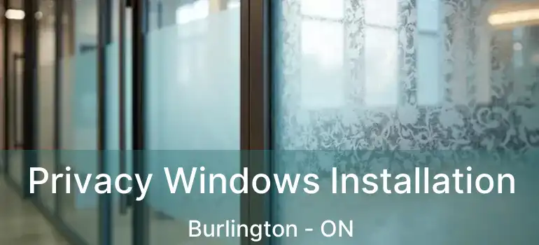  Privacy Windows Installation Burlington - ON