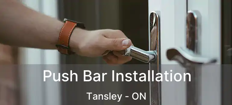 Push Bar Installation Tansley - ON