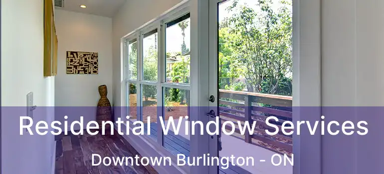  Residential Window Services Downtown Burlington - ON