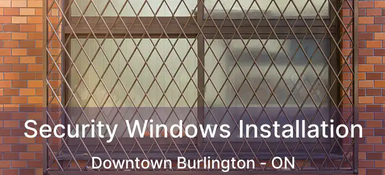  Security Windows Installation Downtown Burlington - ON