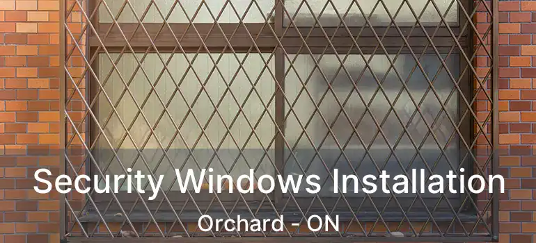  Security Windows Installation Orchard - ON
