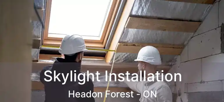  Skylight Installation Headon Forest - ON