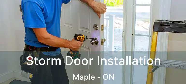  Storm Door Installation Maple - ON