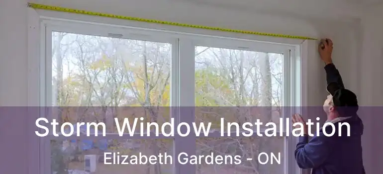  Storm Window Installation Elizabeth Gardens - ON