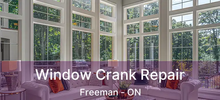  Window Crank Repair Freeman - ON
