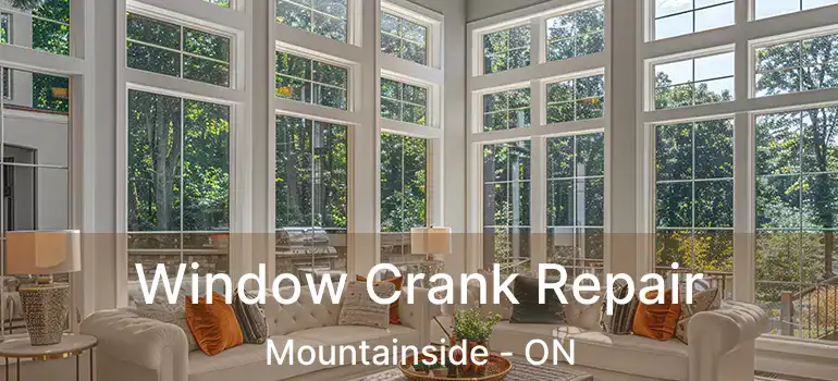 Window Crank Repair Mountainside - ON