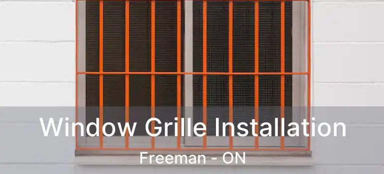  Window Grille Installation Freeman - ON