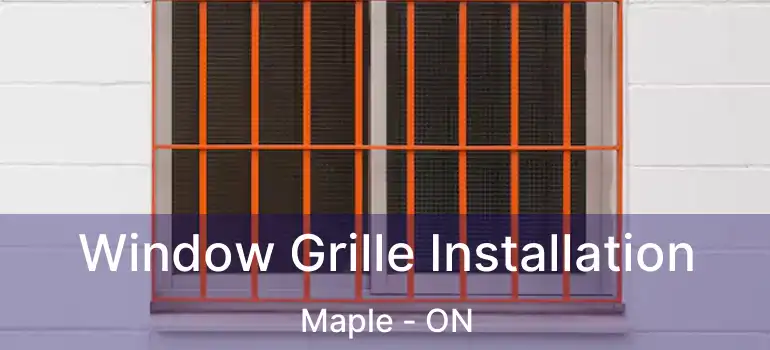  Window Grille Installation Maple - ON