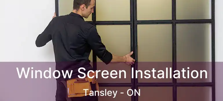  Window Screen Installation Tansley - ON